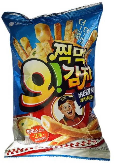 오리온 찍먹 오감자 버터갈릭 감자튀김맛 115g 4개