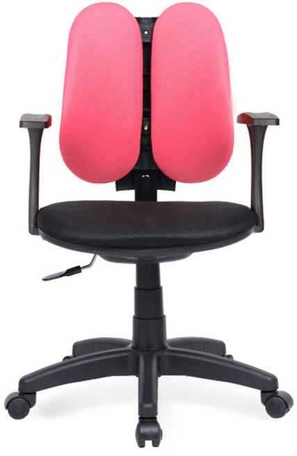 청심의자 휴먼A형 노헤드 우레탄 바퀴 메쉬원단 사무용의자, 핑크