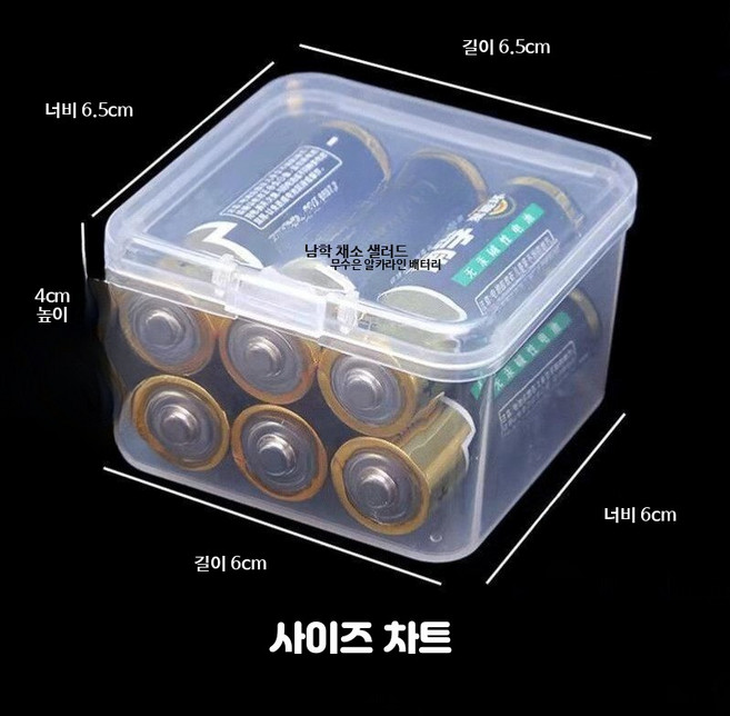 PP 투명 수납박스 플라스틱 두꺼운 부품 보관용 뚜껑형 정리함, 2_소형사각6.5x6.5x4cm1개, 1개