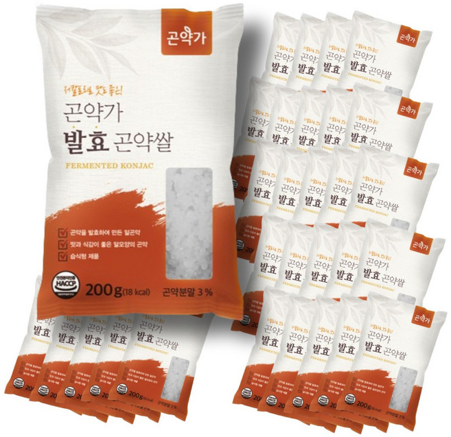 곤약가 발효 곤약쌀 100g당 9kcal, 200g, 30개