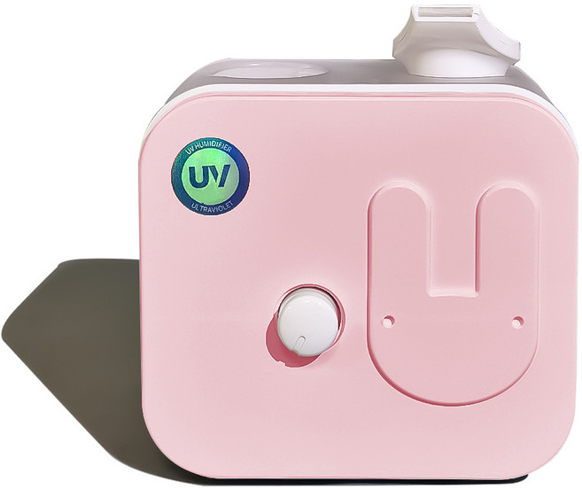 우리 생수병 미니 초음파 기계식 가습기, 핑크