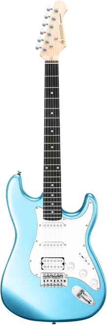 Donner DST-100 電吉他 入門套組 H-S-S 配置, 藍色, 1套, DONNER DST100T