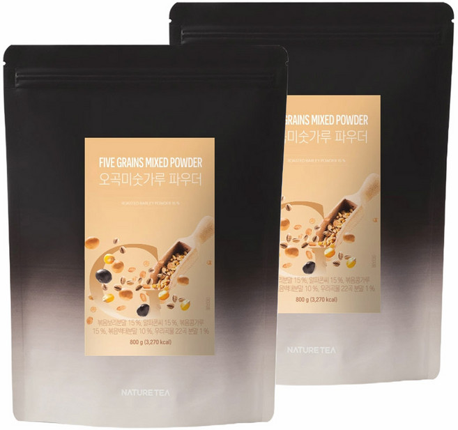 네이쳐티 오곡 미숫가루 파우더 800g 2개세트, 1개입, 2개