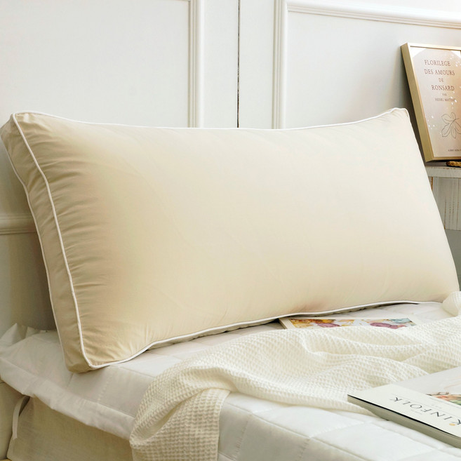 바이오워싱 침대헤드쿠션 (4colors) [솜포함], 크림베이지