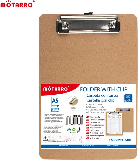 스너그데이즈 MOTARRO A4/A5 태블릿 폴더 메뉴 쓰기 클립보드 종이 정리함 메모 밀도 보드 플랫 헤드 플레, 01 MQ002-4