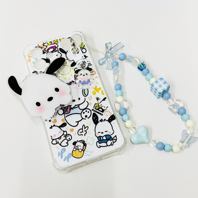 AT-M130 아기자기 비즈스트랩 포차코 잼폰2 시나모롤 키즈폰 마이브키즈폰 케이스