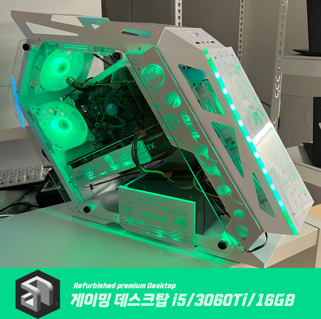 게이밍 데스크탑 조립PC ASUS RTX3060TI / PRIME H510M-K / intel core i5-10400F 컴퓨터 영상편집용 배틀그라운드/리그오브레전드/로스트아크