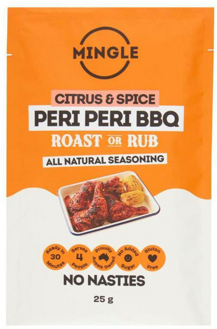 호주 밍글 Mingle Peri Peri Bbq Roast Or Rub 페리페리 바비큐 로스트 럽 시즈닝, 14개, 25g