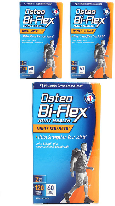 OSTEO Bi-Flex Joint Health葡萄糖胺軟骨素錠, 120顆, 3盒