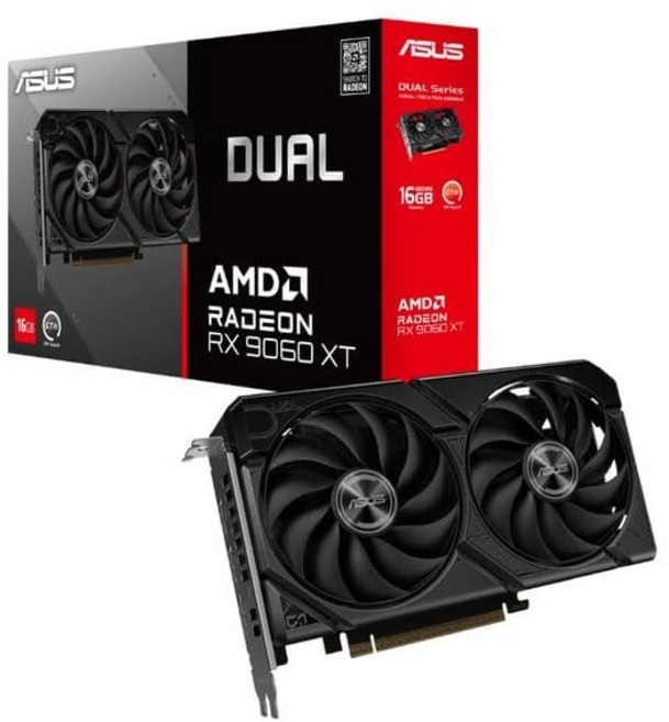 ASUS 에이수스 DUAL-RX9060XT-16G AMD Radeon RX 9060 XT 16GB 그래픽카드