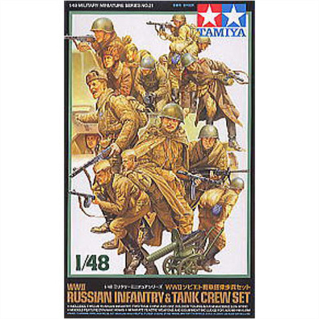 TM32521 1/48 WWII Russian Infantry Tank crew set, 1개