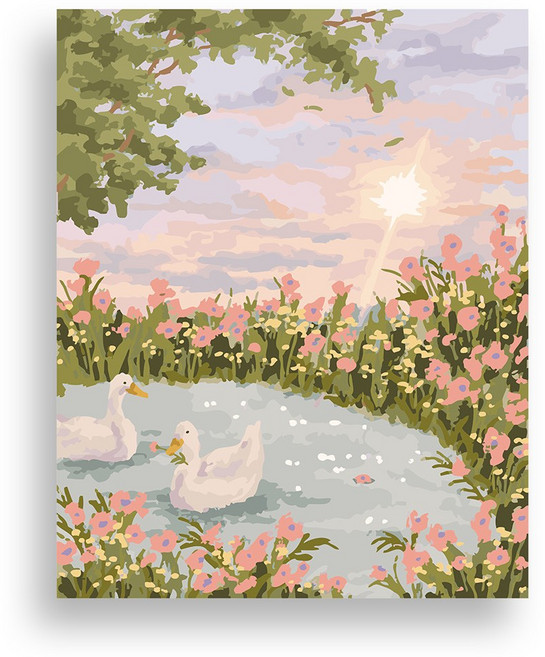 위메이크 페인팅 DIY 명화그리기 세트 오리의 프로포즈 40x50, 1개