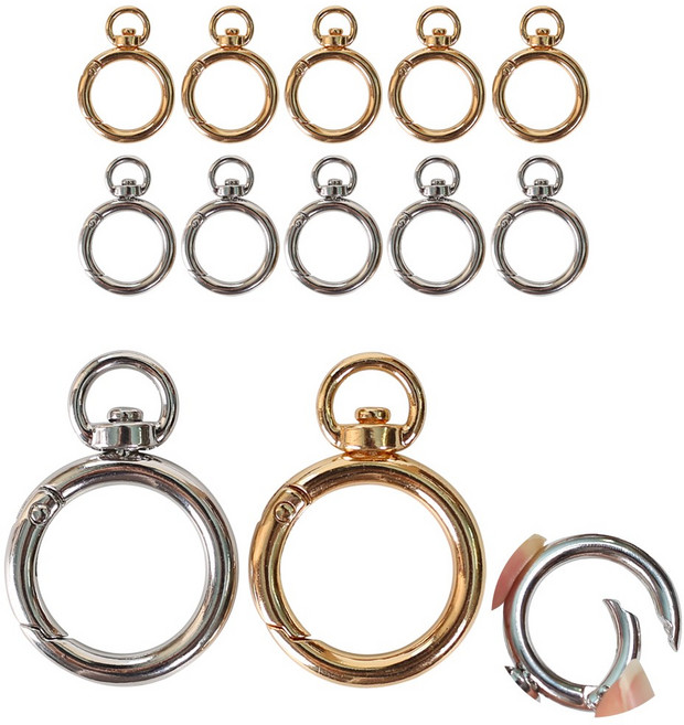 [모핸] 회전 팔자 오링고리 (키링), 12개, 혼합