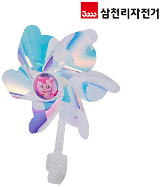 삼천리자전거 캐치 티니핑 바람개비 SPW115L 자전거 장식, 투명, 1개
