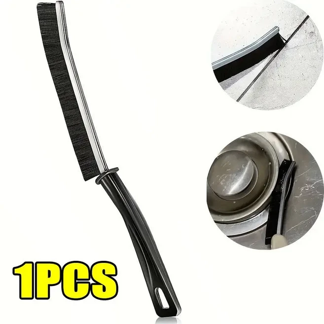 미세 솔기 모서리 용 청소 브러시 ​​홈 창 도구 주방 욕실 타일 조인트 마이크로 화이버 화장실 WC, 01 Black  1PC