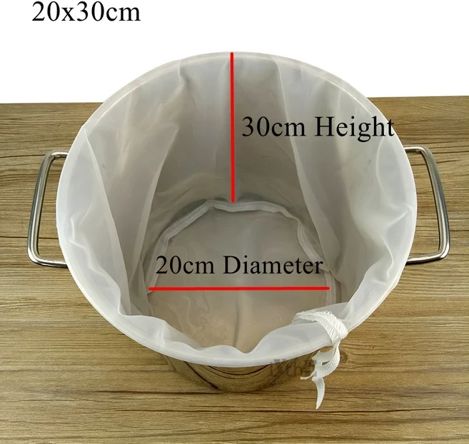 쿠쿠스토어 재사 가능한 멀티 사이즈 나일론 맥주 양조 필터 가정 와인 백 마이크론 미세 메쉬 여과