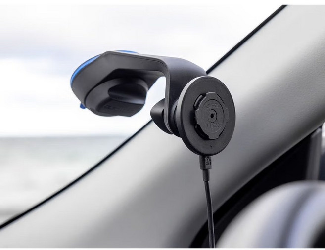 쿼드락 자동차 썩션 마운트 유리부착 스마트폰 거치대, 일반 무선충전헤드 포함