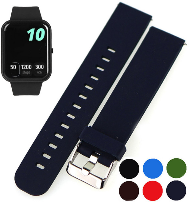 펭카 스마트워치 PSW1004 컬러 우레탄 호환스트랩, 03 AMZUR03BU22 블루, 1개