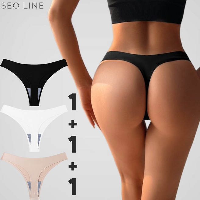 Best 서라인 여성용 심리스 무봉제 노라인 티팬티 3종 세트