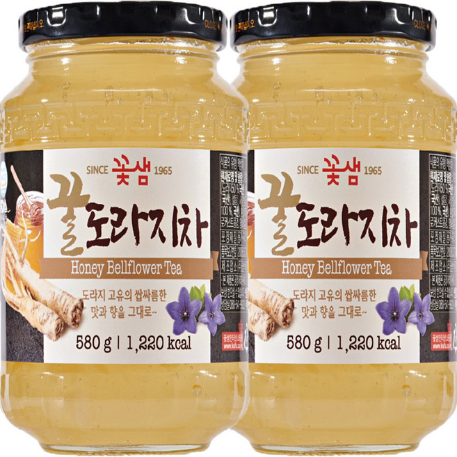 꽃샘 꿀도라지차 580g 2개세트, 1개입, 2개