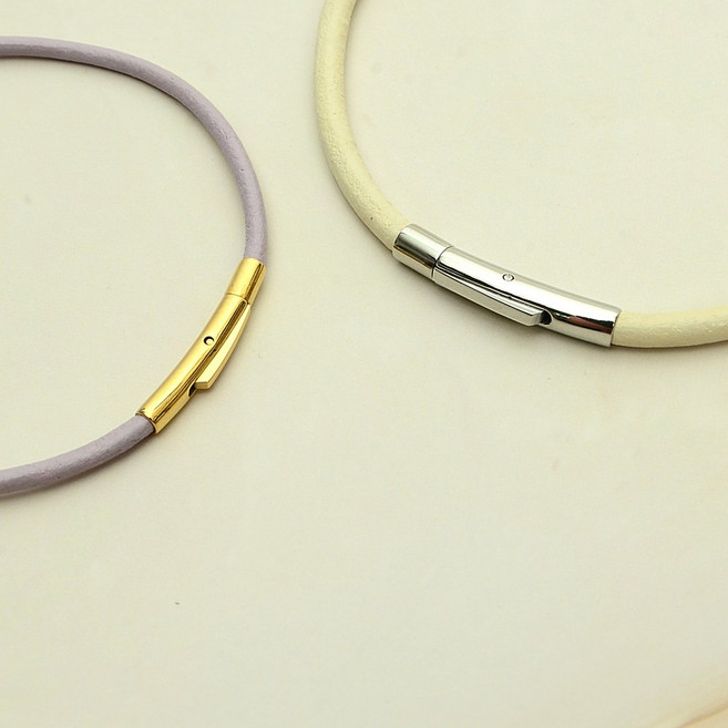 팔찌장식 누름쇠 고정형 골드 니켈 목걸이 재료 팔찌 만들기 *개당가격*, 골드 4mm, 1개