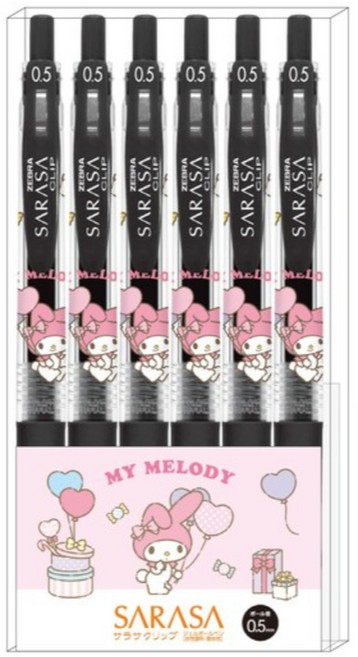 【YUBU】ZEBRA 斑馬 0.5mm SARASA CLIP 三麗鷗, 1個, 美樂蒂 223356