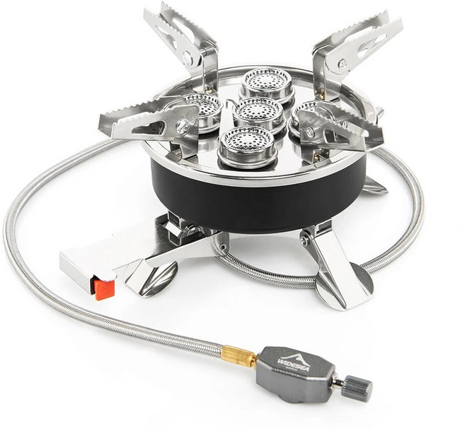 Widesea 캠핑 관광 버너 8800W 가스 스토브 조리기구 휴대용 화로 바베큐 용품 야외 레크리에이션, 1개