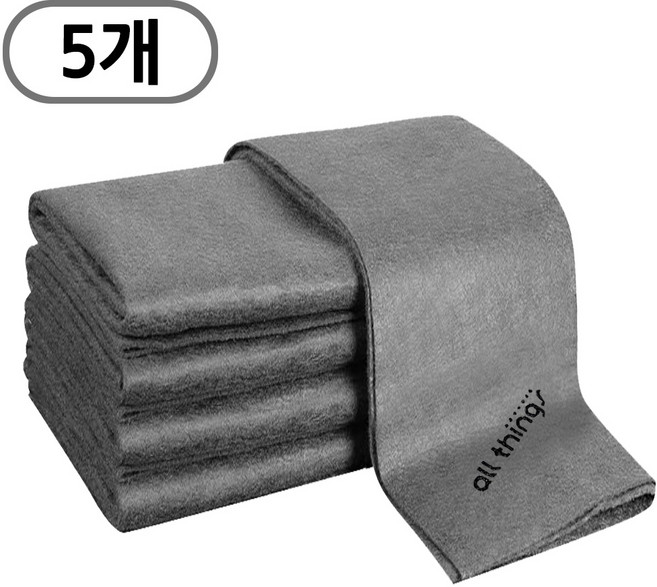 [안심소재] 얼띵스 더 커지고 물자국없는 초극세사 다용도 매직 행주, 5개