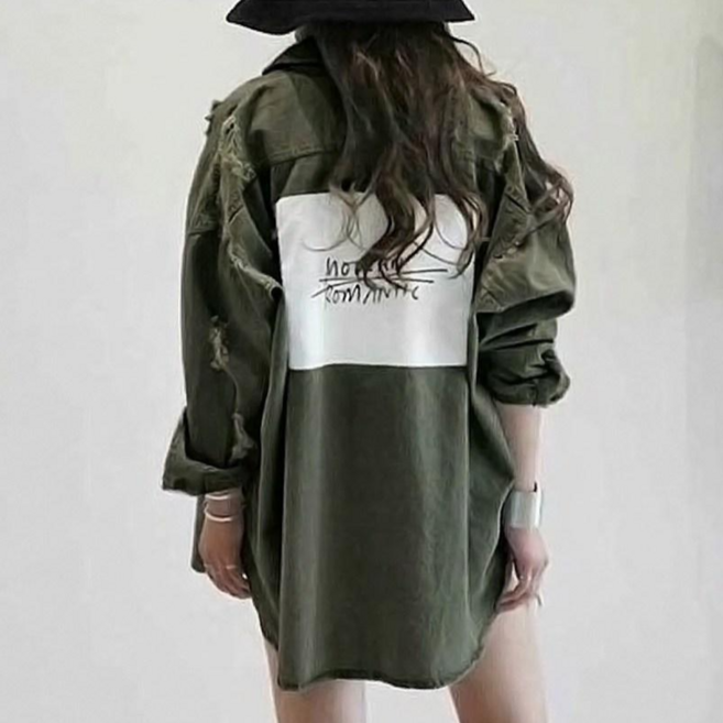 여성 데님셔츠 루즈핏 청남방 오버핏 데님자켓 빈티지