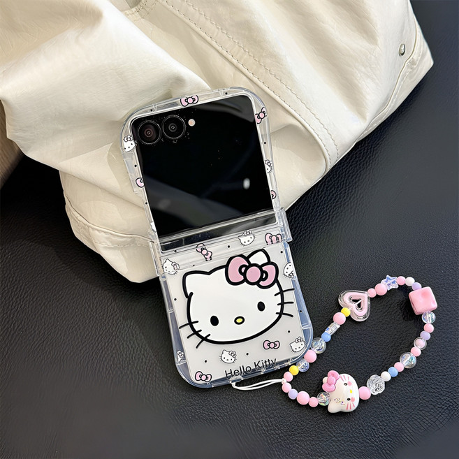 갤럭시z플립7 z플립6 힌지보호 투명 실리콘 애니메이션 귀여운 고양이 핸드폰케이스