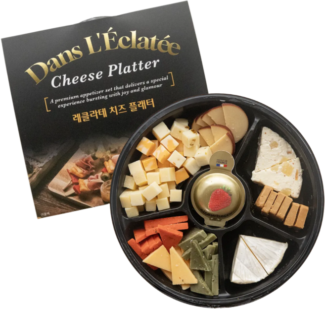 레클라테 치즈플래터 4종세트 술안주 홈파티 안주플래터 집들이선물 맥주 위스키 와인, 1세트, 265g
