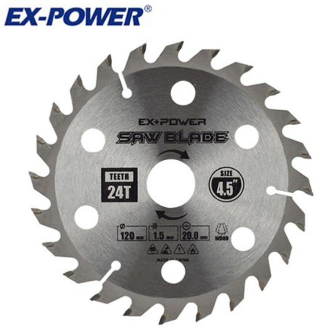 이엑스파워 톱날 팁쏘 팁소 24T 120x1.5mmx20mm 목재용 EXC-04024, 1개