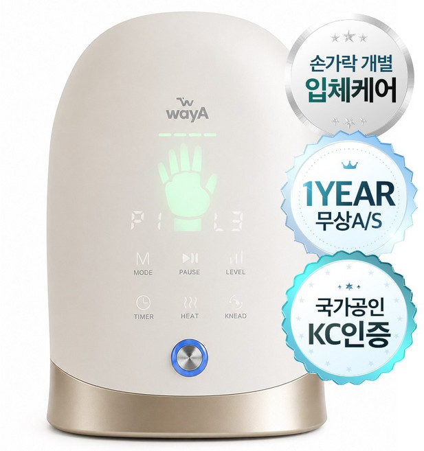 한일의료기 손가락 관절 개별 케어 온열 손 마사지기, 화이트, WY-HMN