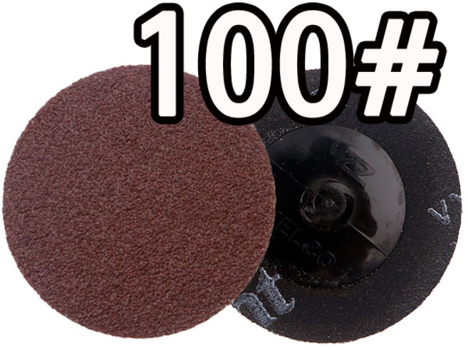 롤록페파 2인치 50mm 나사 원터치 컴팩트 디스크 미니사포 원형사포 종이사포 추페이퍼 추페파 패드 소형 미니 사포 축달린 롤락 롤럭 콤펙트 연마지 디스크사포 평면작업 평연마 1개, 롤록페파 2인치 100#