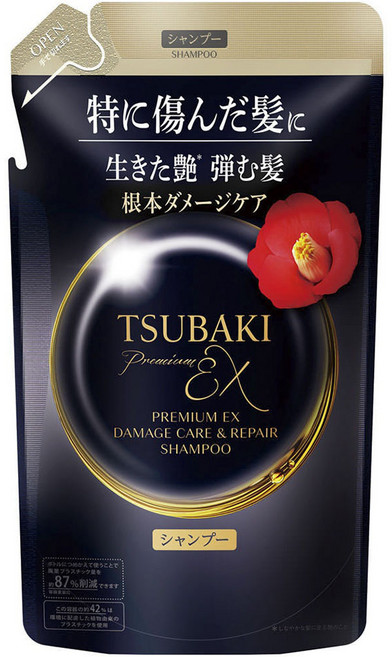 TSUBAKI 思波綺 髮研修護洗髮乳EX洗髮精補充包, 1包, 300ml