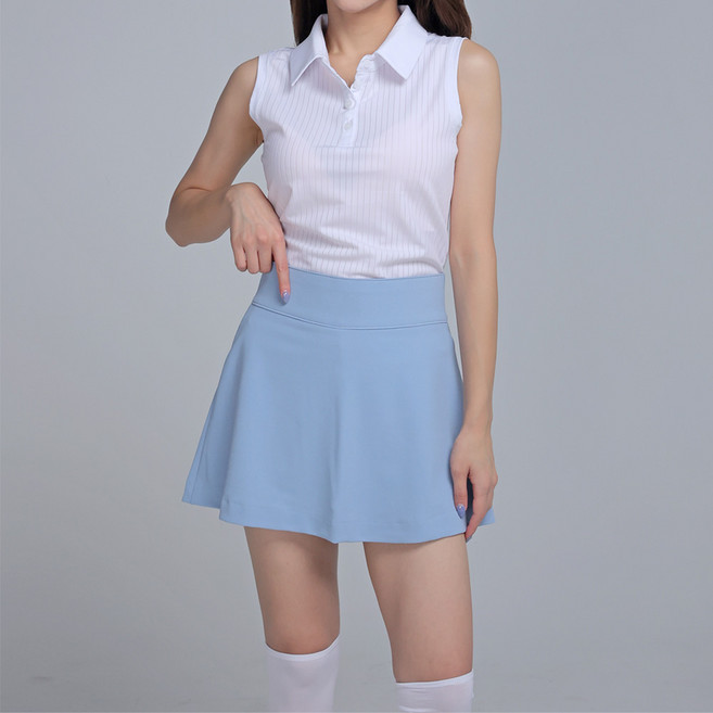 제이투제이 군살커버 와이드밴드 치마반바지 빅사이즈 골프연습복 국내생산