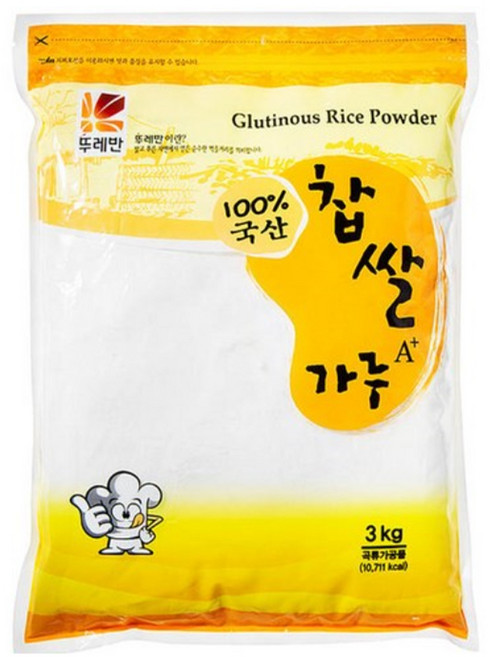 뚜레반 찹쌀가루 국산 A+, 3kg, 1개