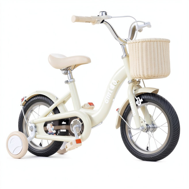 amida 兒童腳踏車, 20寸 - 經典款 黃色黑胎普通輪無後座禮包支撐, 1個, 20cm