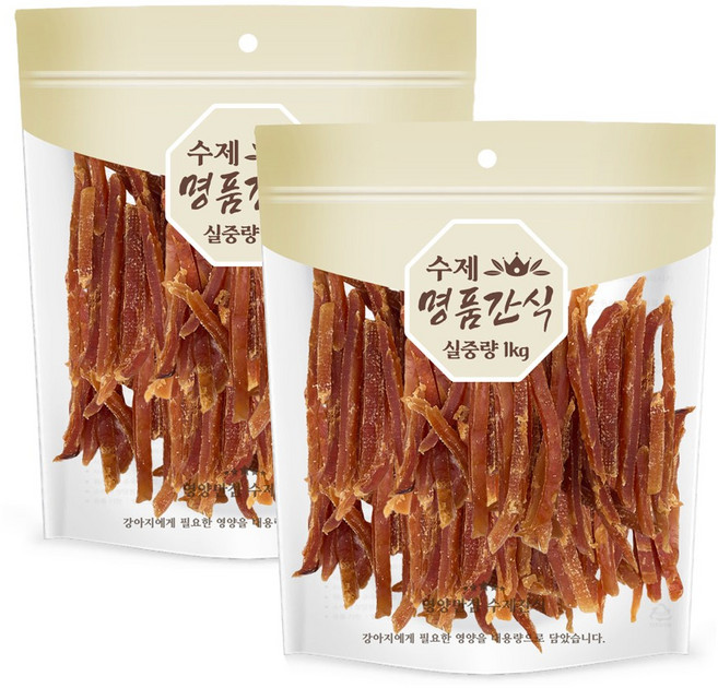 강아지 명품 수제간식 1kg+1kg 고기결이 살아있는 치킨, 1kg, 2개, 01 치킨슬라이스