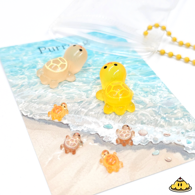 푸랑상점 내꼬북 키링 / 푸랑 / 나만의 상징 행운 행복 거북이 파츠 미니 키링, 1개, 마이버디/우정(노랑)