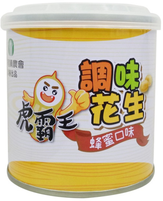 虎尾鎮農會 調味花生 135g 鹹酥 梅子 黑胡椒 芥末 咖哩 蜂蜜 堅果 零嘴, 1個, 【一罐】調味花生-蜂蜜口味 135g