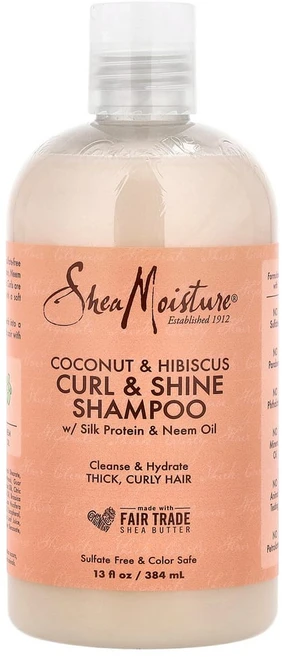 시어모이스쳐 컬 앤 샤인 샴푸 굵고 컬이 있는 모발 코코넛 & 히비스커스 384ml(13fl oz), 1개, 384ml - 쿠팡