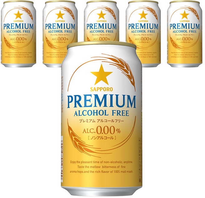 無酒精啤酒風味飲, 6罐, 350ml