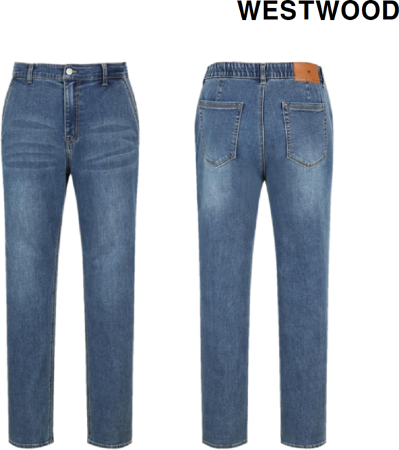 웨스트우드 NC엑스코점 25년 S/S 봄 이월 초특가 신축성 좋은 코튼스판 데님소재를 사용하여 착용감이 좋은 남성 데님 팬츠 P1CPL511