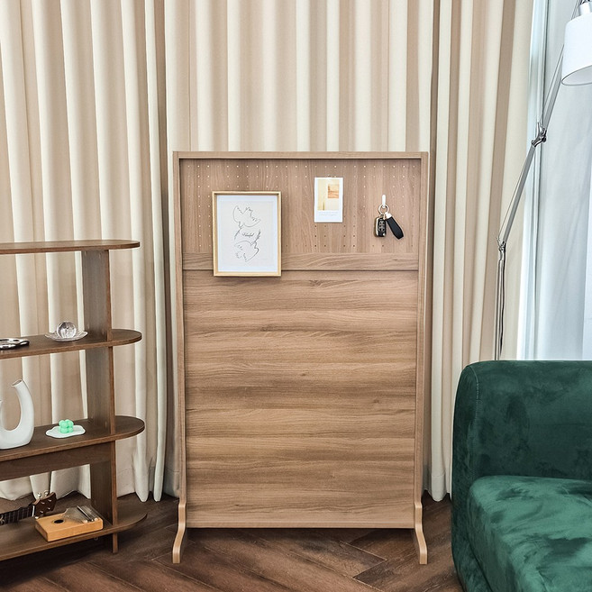 카미코코 공간분리 가벽 가림막 스탠드 타공판 펀칭 파티션 835x1200, 아카시아