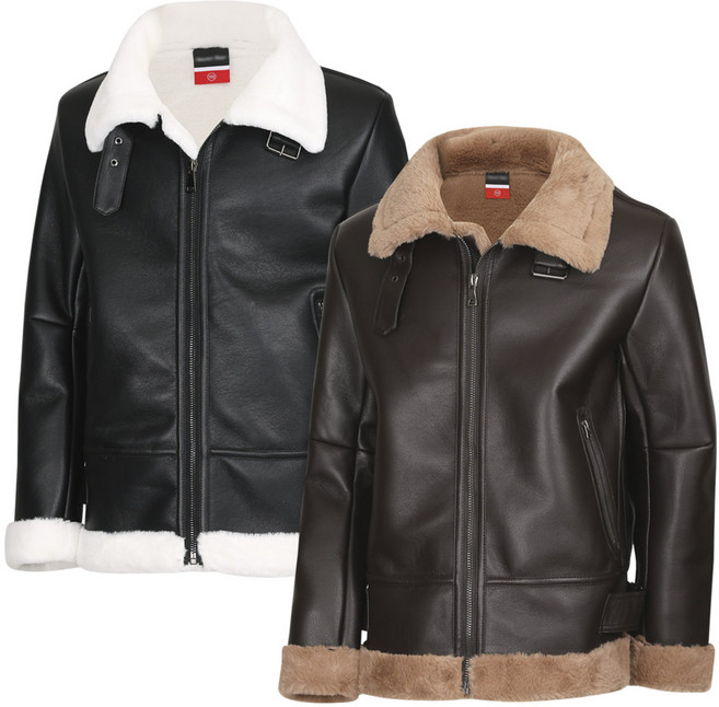 융털 안감 따뜻한 겨울 레더 자켓 SH-JUW-W1078