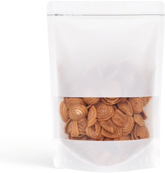 홍진포장 화이트 투명창 지퍼스탠드 봉투 스탠딩지퍼백 100장 사이즈 7종, 11 x 17cm - 100장 (장당84원), 1세트