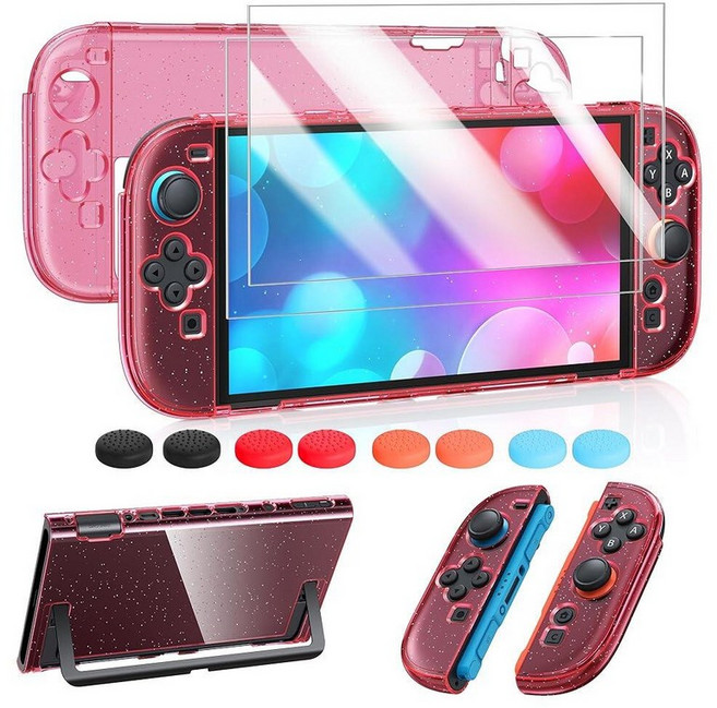 FYOUNG Protective Case for Nintendo Switch 2 2025 Slim Hard Shell Accessories Scratch&Shock Prot, 반투명 핑크