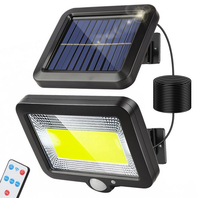 오솜 태양광 전원등 분리형 모션 감지 센서등 리모컨 COB 조명, 화이트광 1개