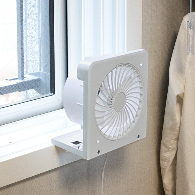 이지팬 창틀 창문환풍기 이동식환풍기 주방 욕실 결로예방 저소음환풍기 무타공 설치, 중형